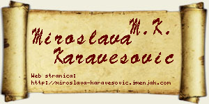 Miroslava Karavesović vizit kartica